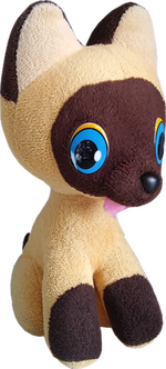 A plush of a siamese cat.