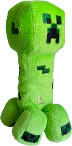 A plush of a Creeper from Minecraft.